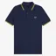 Fred Perry Twin Tipped Polo Shirt M3600 - Tennis Blue/Lemon Barley