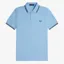 Fred Perry Twin Tipped Polo Shirt M3600 - Track Blue/Burnt Red/Sport Green