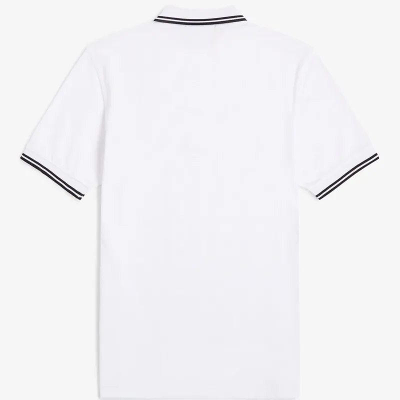 Fred Perry Twin Tipped Polo Shirt M3600 - White/Black-1