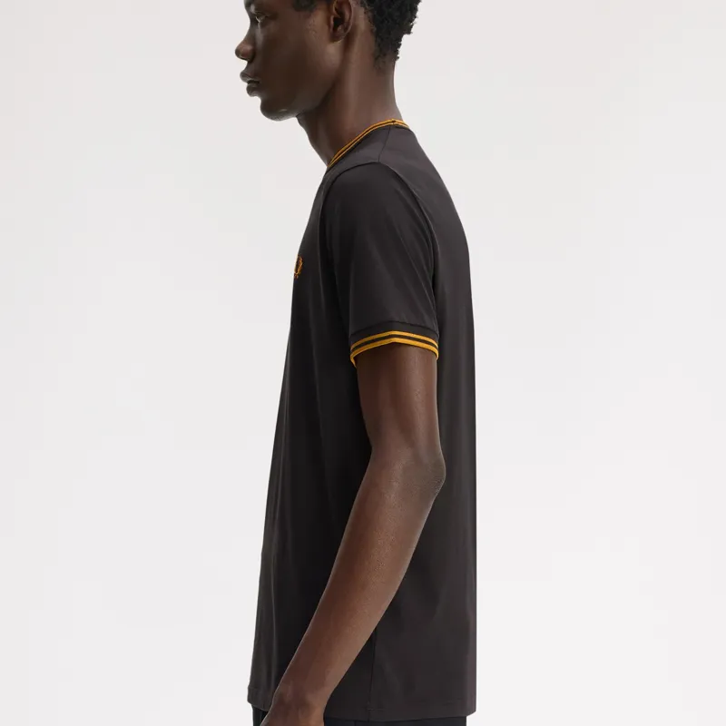 Fred Perry Twin Tipped T-Shirt - Anchor Grey/Golden-6