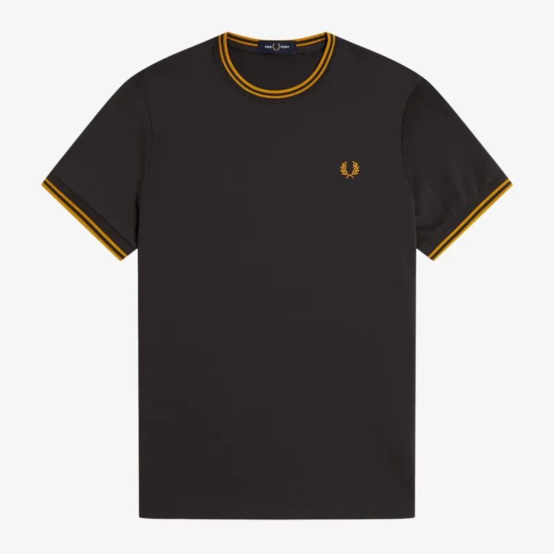 Fred Perry Twin Tipped T-Shirt - Anchor Grey/Golden