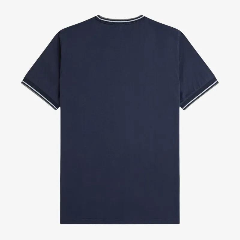 Fred Perry Twin Tipped T-Shirt - Dark Airforce/Light Ice/Bayleaf-1