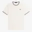 Fred Perry Twin Tipped T-Shirt - Ecru/Oxblood/Grassroots