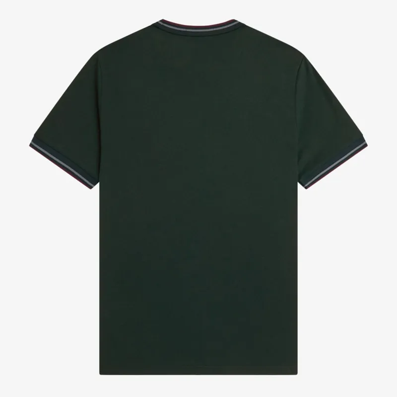 Fred Perry Twin Tipped T-Shirt - Grassroots/Stockport Blue/Oxblood-1