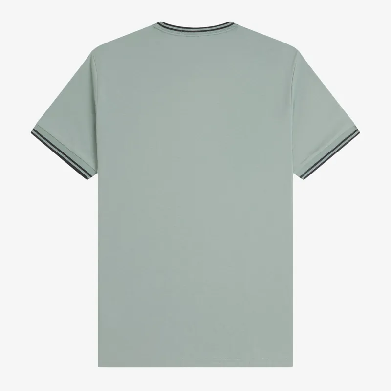Fred Perry Twin Tipped T-Shirt - Silver Blue/Dark Airforce/Dark Airforce-1