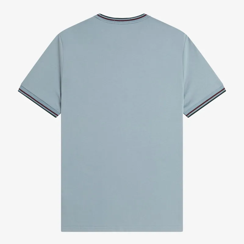 Fred Perry Twin Tipped T-Shirt - Stockport Blue/Oxblood/Grassroots-1