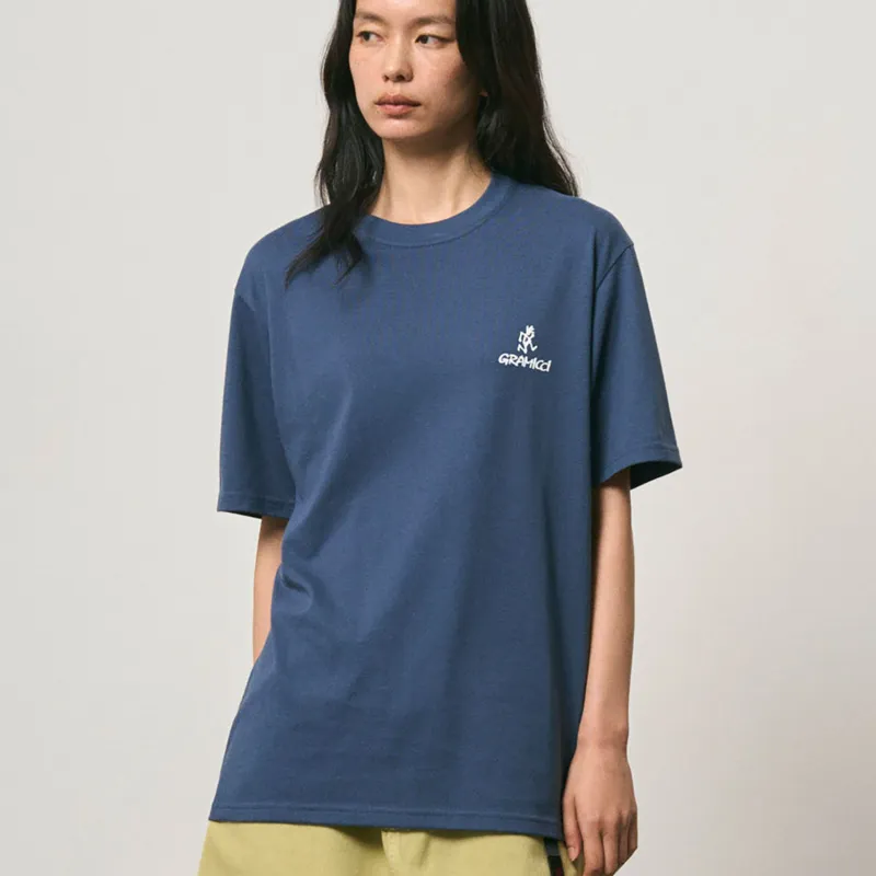 Gramicci One Point Logo Tee - Dusky Blue-1