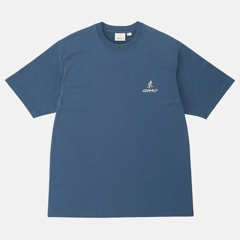 Gramicci One Point Logo Tee - Dusky Blue