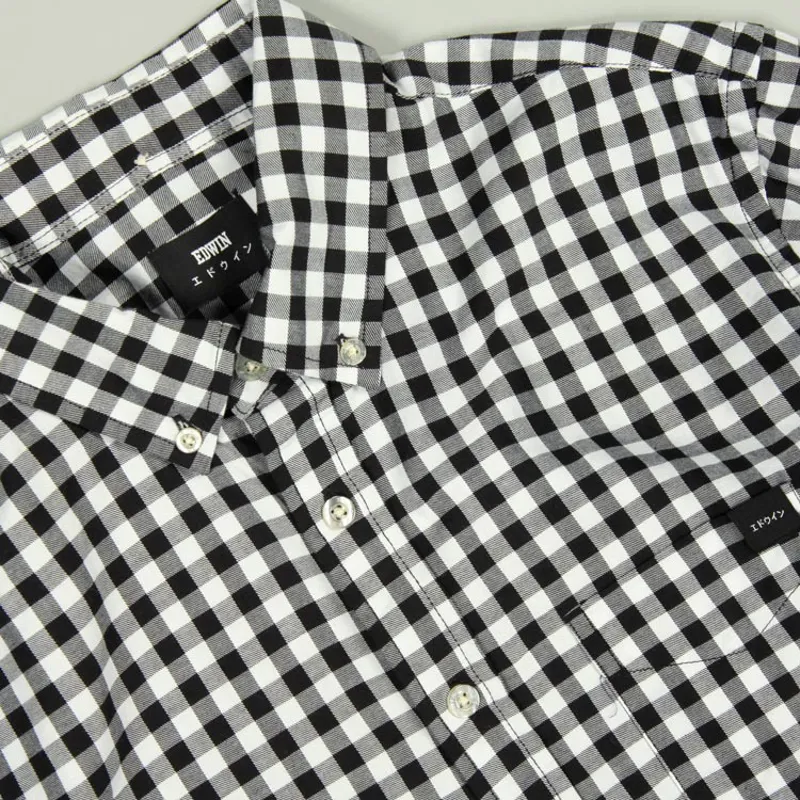 Edwin Standard Shirt Vichy Check - Black/White -1