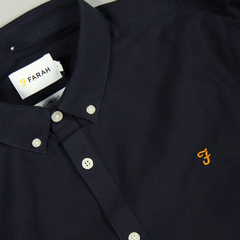 Farah Brewer LS Shirt - Navy-1