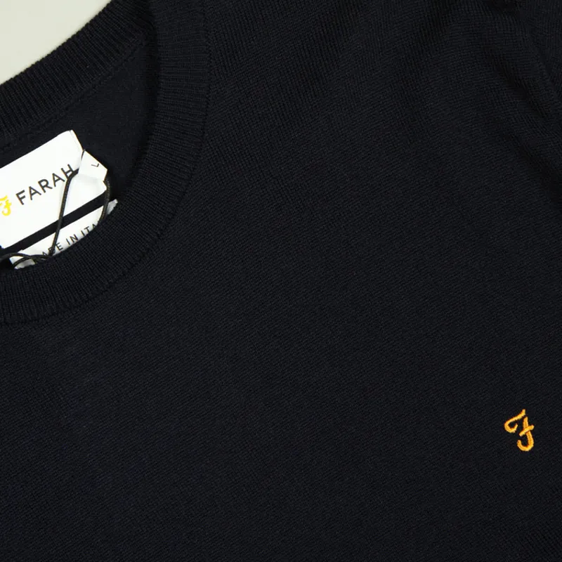 Farah Mullen Crew Sweater - Navy-1