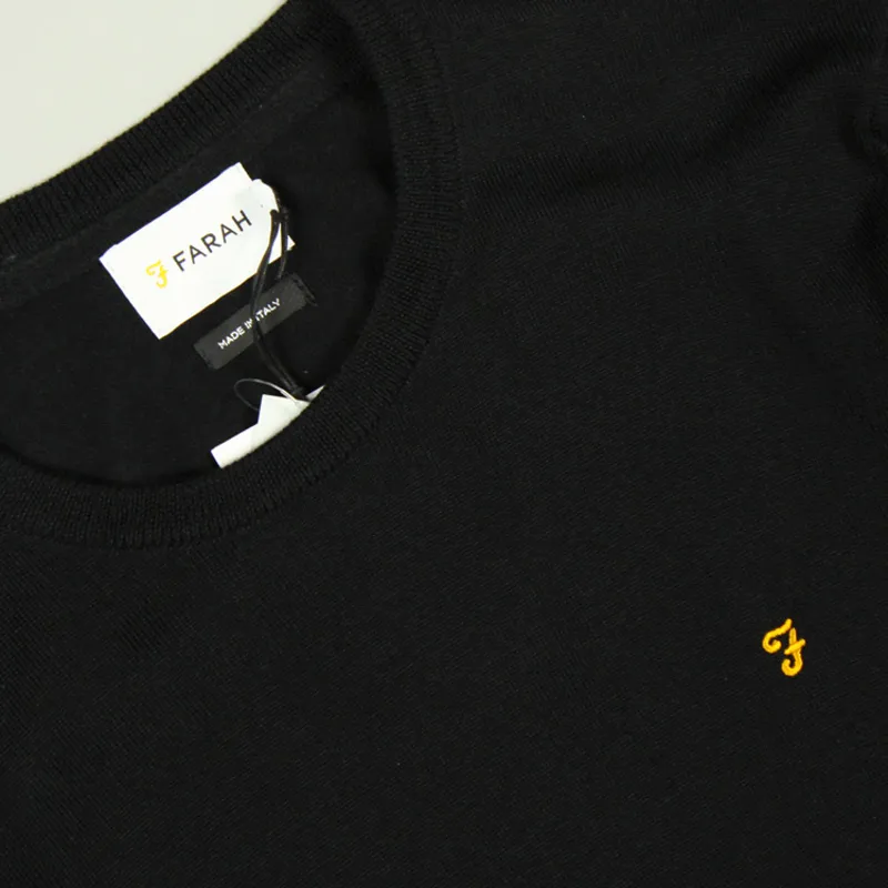 Farah Mullen Crew Sweater - Black-1