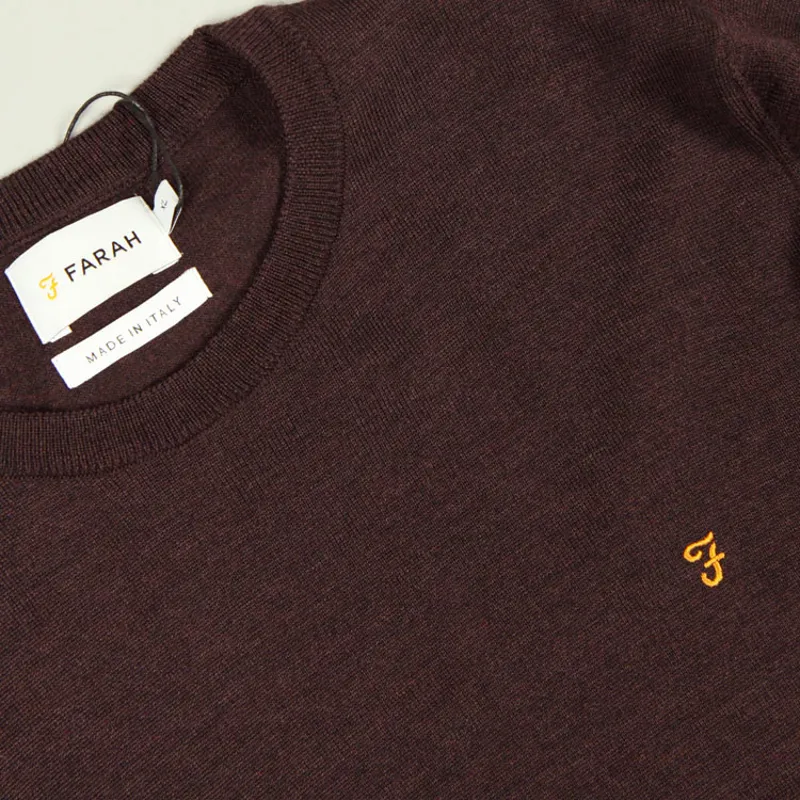 Farah Mullen Crew Sweater - Bordeaux-1