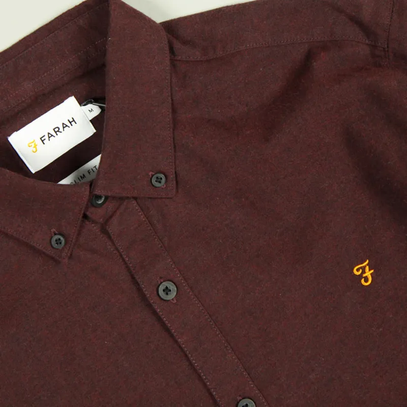 Farah Steen LS Shirt - Farah Red-1