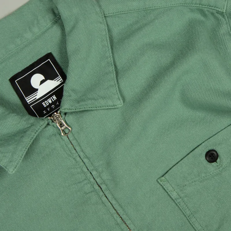 Edwin Wilson Zip Through Shirt - Blue Spruce-1