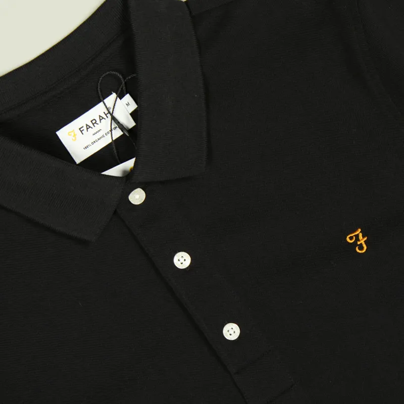 Farah Blanes Polo Shirt - Black-1
