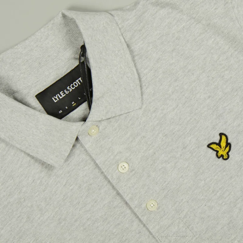 Lyle and Scott Plain Polo Shirt - Light Grey Marl-1