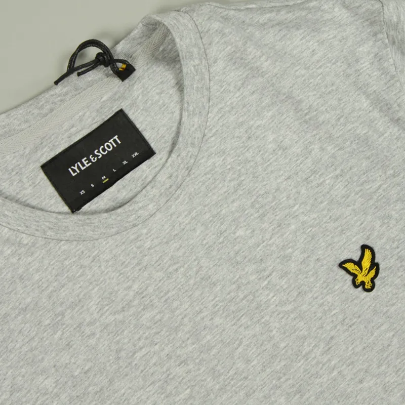 Lyle and Scott Plain T-Shirt - Light Grey Marl-1