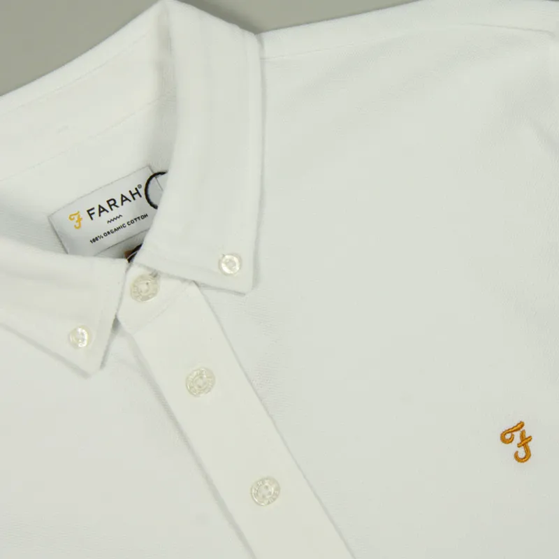 Farah Ricky LS Polo Shirt - White-1