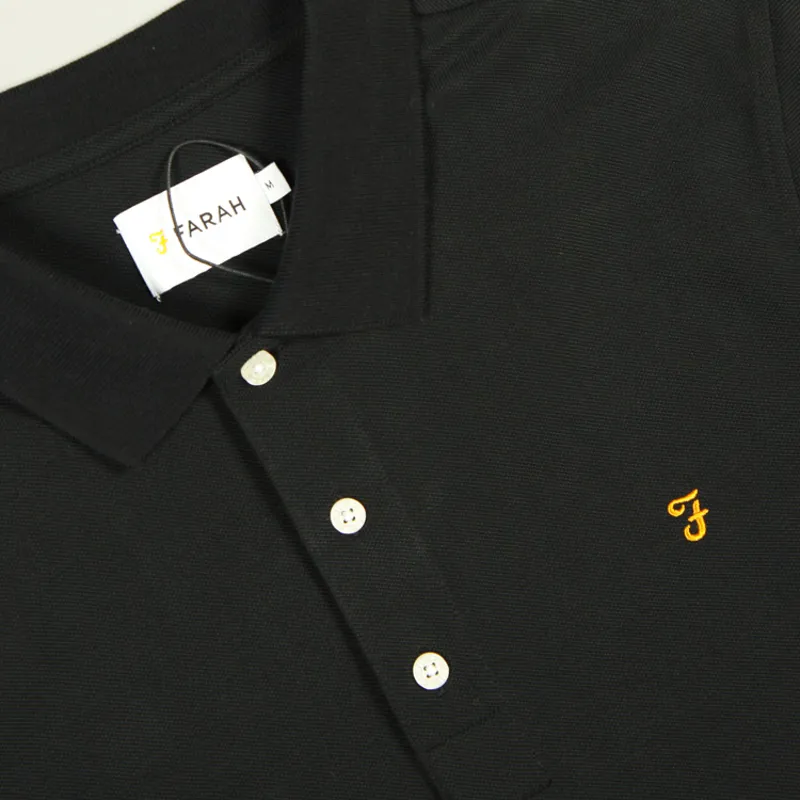 Farah Blanes Polo Shirt - Deep Black-1