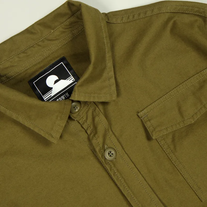 Edwin D-Ring Mill Shirt - Uniform Green-1