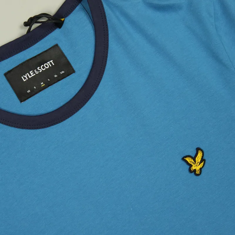 Lyle and Scott Ringer T-Shirt - Yale Blue/Navy-1