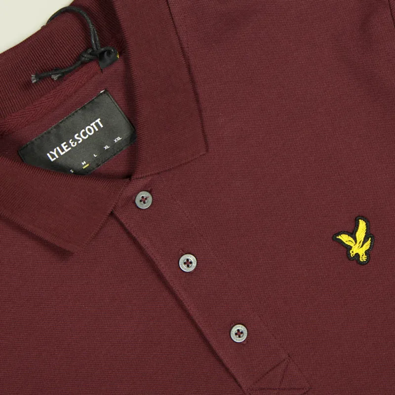 Lyle and Scott Plain Polo Shirt - Burgundy-1