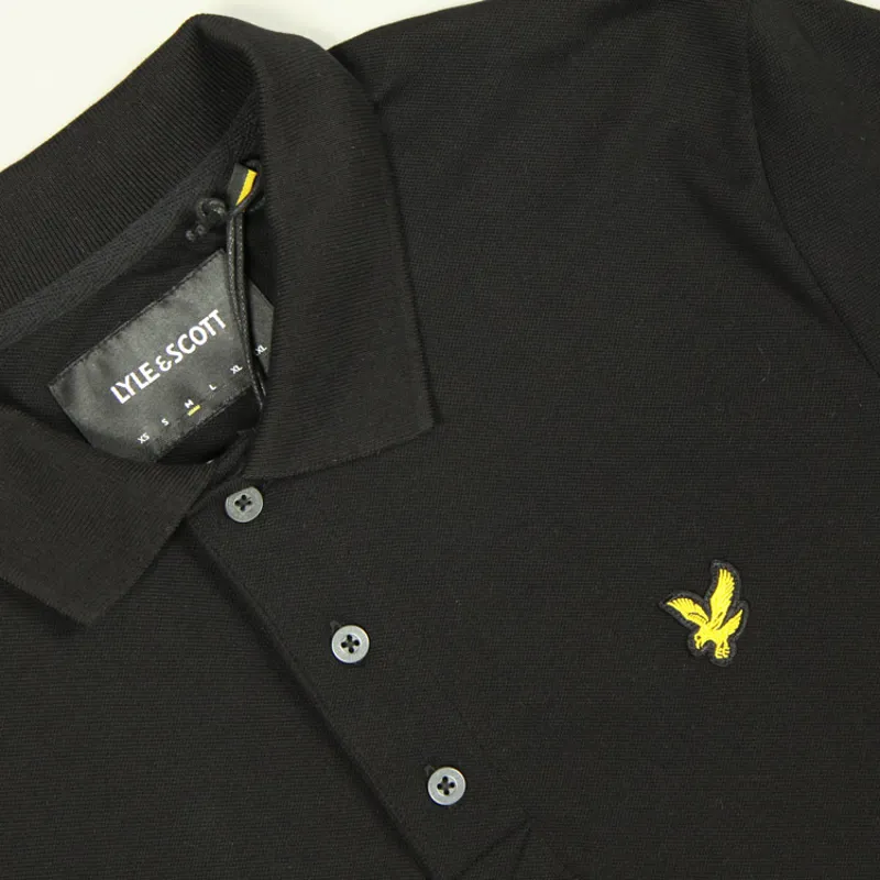 Lyle and Scott Plain Polo Shirt - Jet Black-1