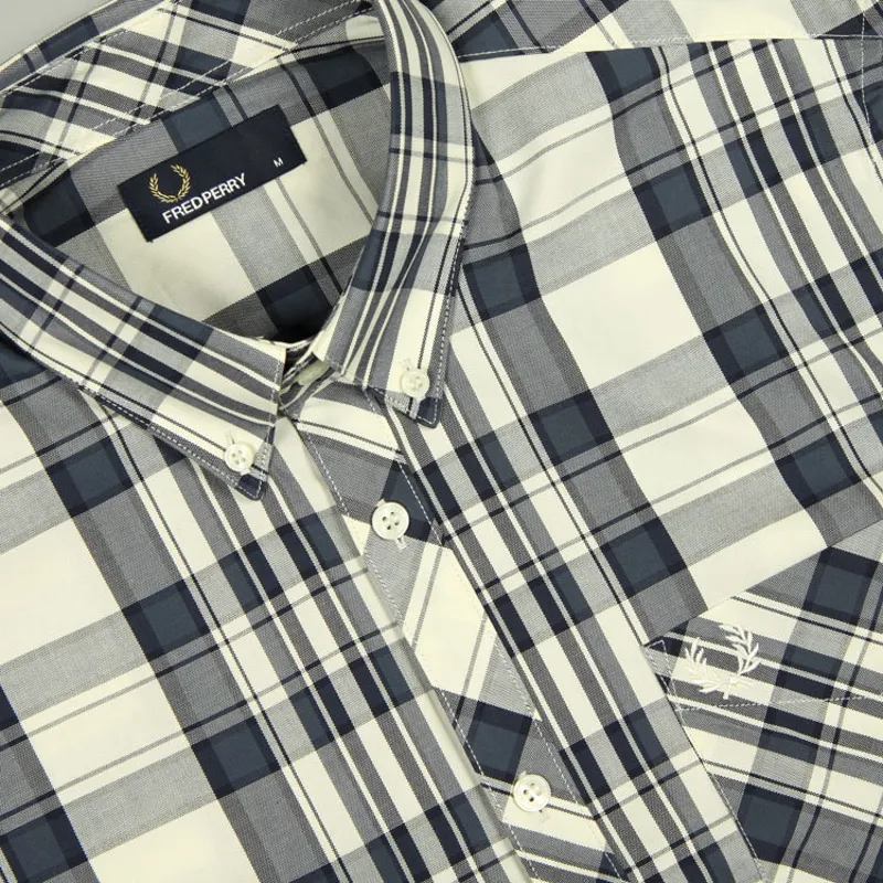 Fred Perry Bold Check Shirt - Ombre Blue-1