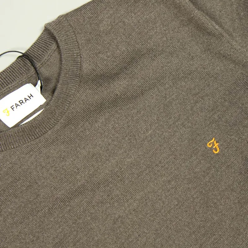 Farah Mullen Crew Sweater - Rich Grey-1