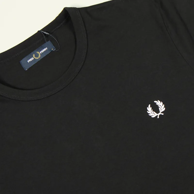 Fred Perry Ringer T-Shirt - Black-1