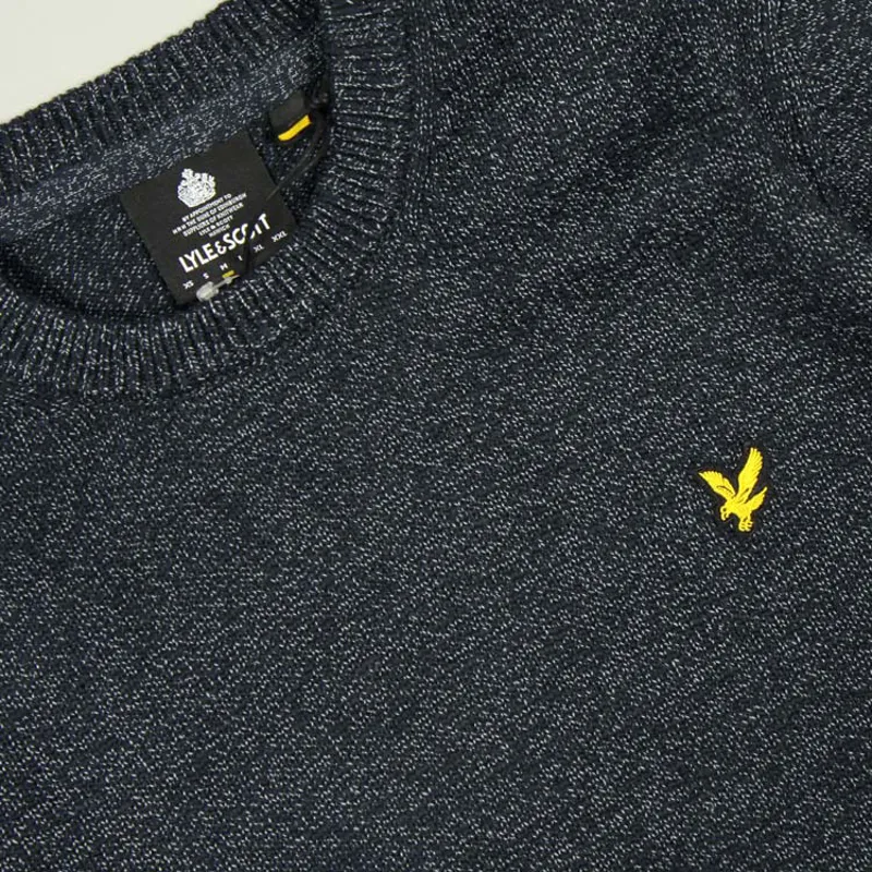 Lyle and Scott Mottled Jumper - Dark Navy-1