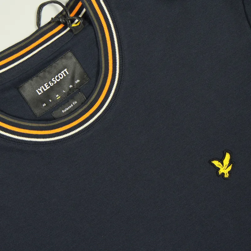 Lyle and Scott Tipped Ringer T-Shirt - Dark Navy-1