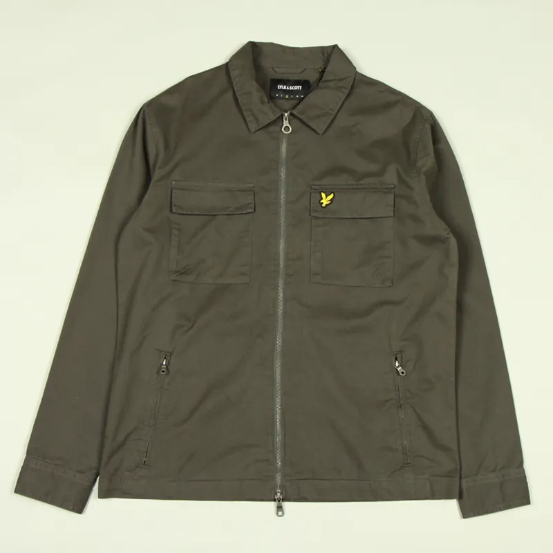Lyle & Scott GARMENT DYED OVERSHIRT - Giacca leggera - cove/grigio talpa