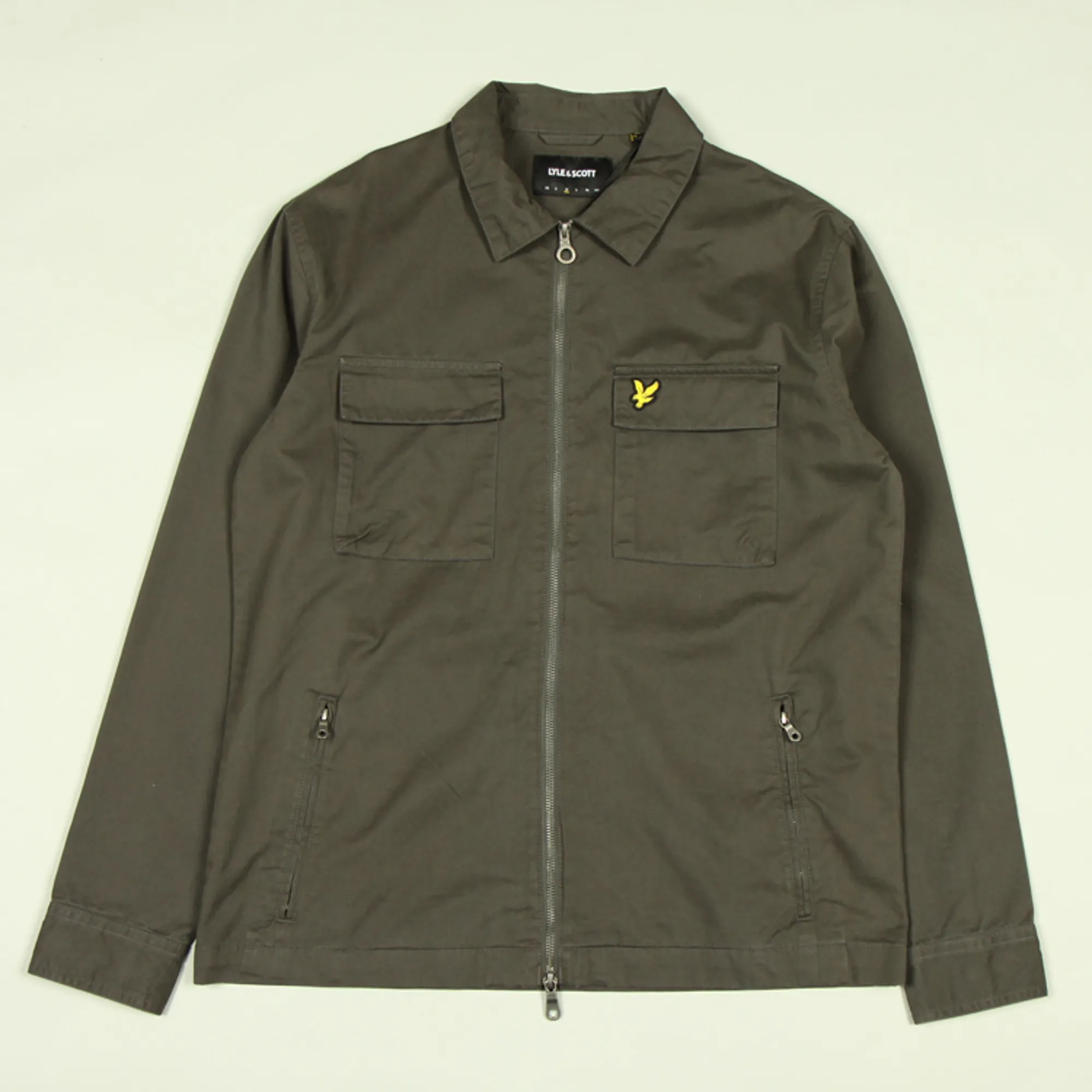 Lyle & Scott GARMENT DYED OVERSHIRT - Giacca leggera - cove/grigio talpa Lyle & Scott GARMENT DYED OVERSHIRT - Giacca leggera - cove/grigio talpa
