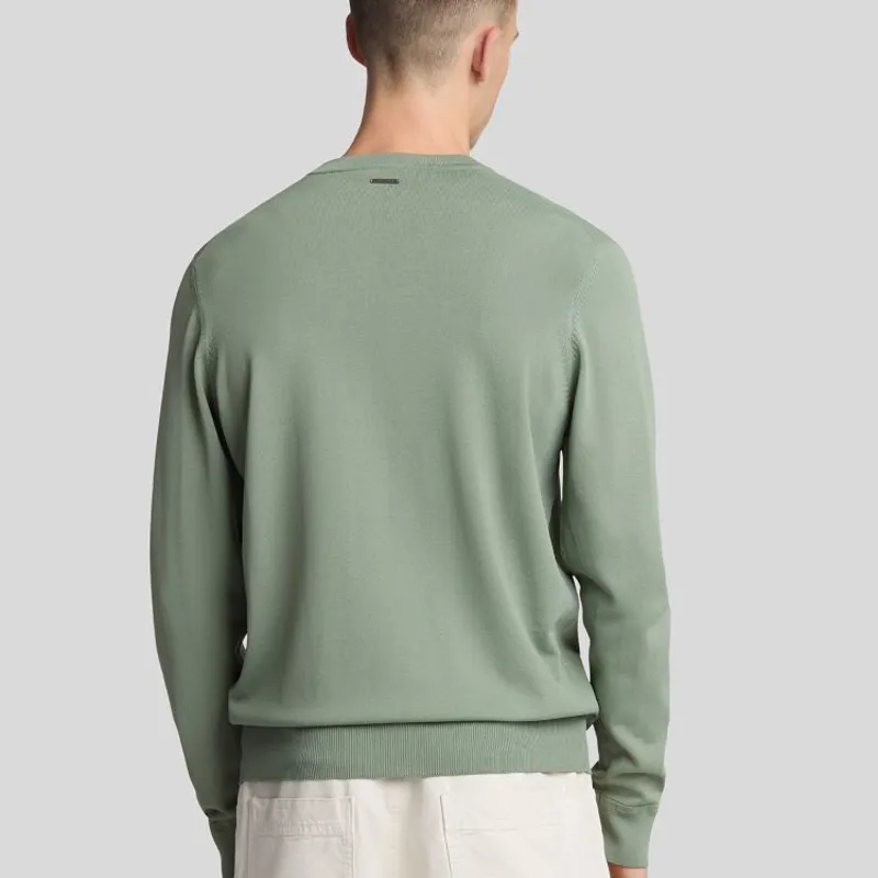 Lyle and Scott Cargo Crew Neck Jumper - Washed Seaweed-2