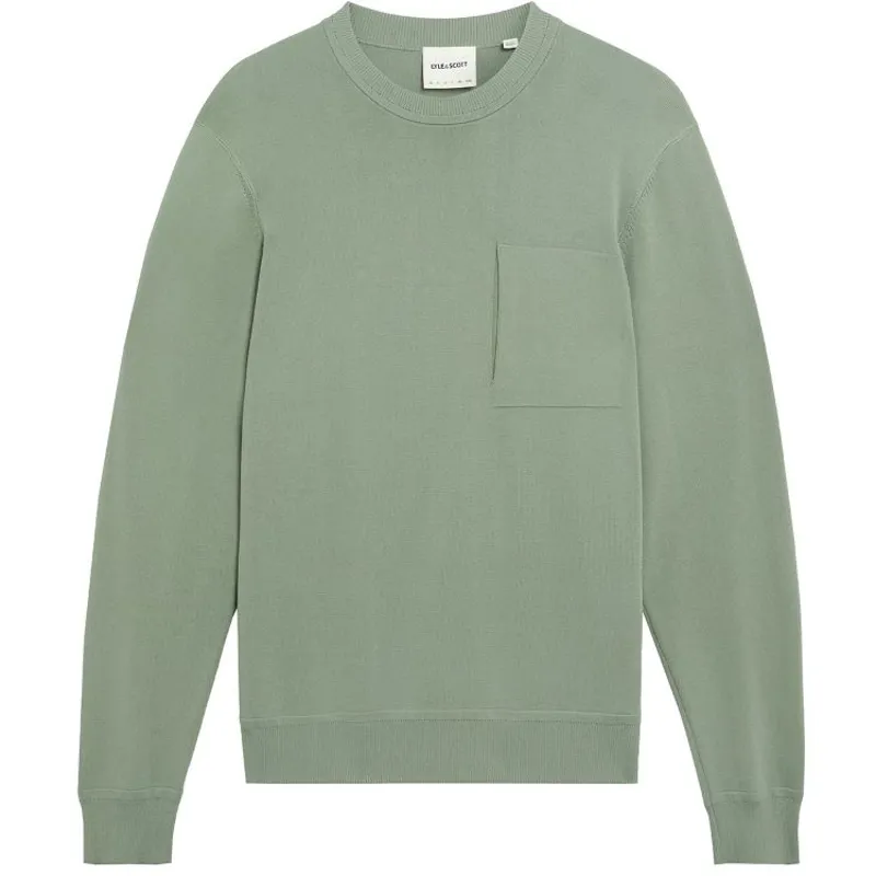Lyle and Scott Cargo Crew Neck Jumper - Washed Seaweed