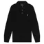 Lyle and Scott Cotton Merino Long Sleeve Knitted Polo - Jet Black