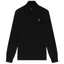 Lyle and Scott Cotton Merino Quarter Zip Jumper - Jet  Black