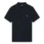 Lyle and Scott Cotton Short Sleeve Knitted Polo - Dark Navy