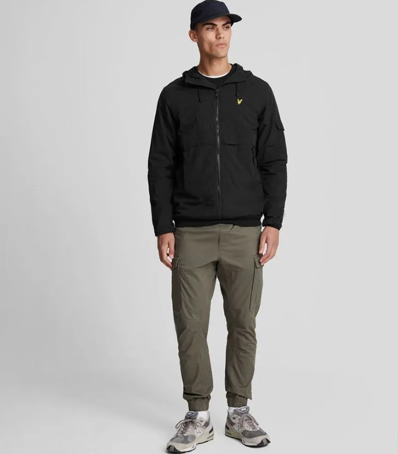Lyle and Scott Hooded Windbreaker Jacket - Jet Black-1
