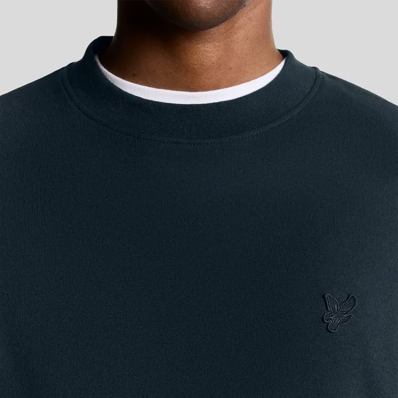Lyle and Scott Interlock Crew Neck Sweatshirt - Carbon-1
