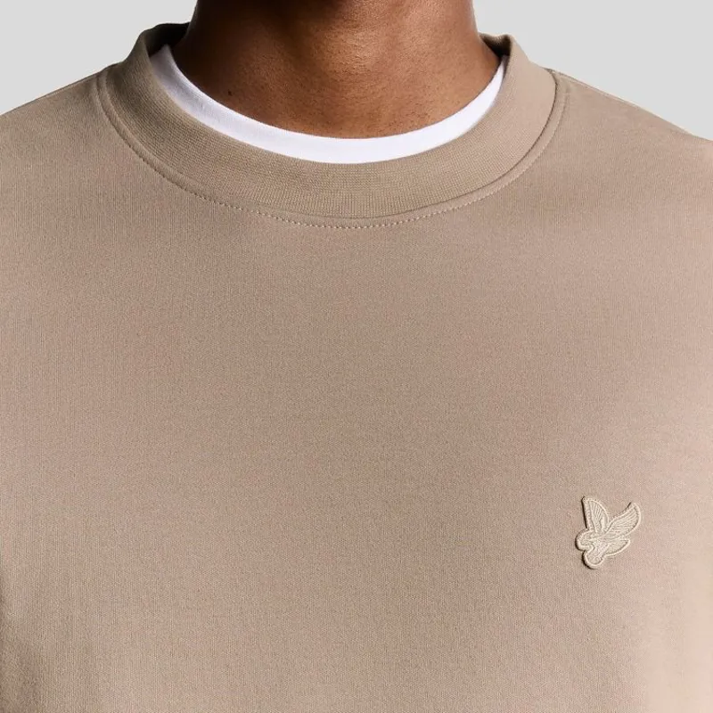 Lyle and Scott Interlock Crew Neck Sweatshirt - Cobblestone-1