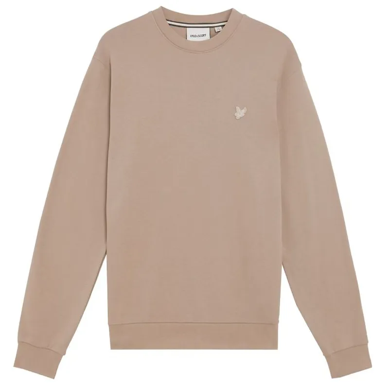 Lyle and Scott Interlock Crew Neck Sweatshirt - Cobblestone