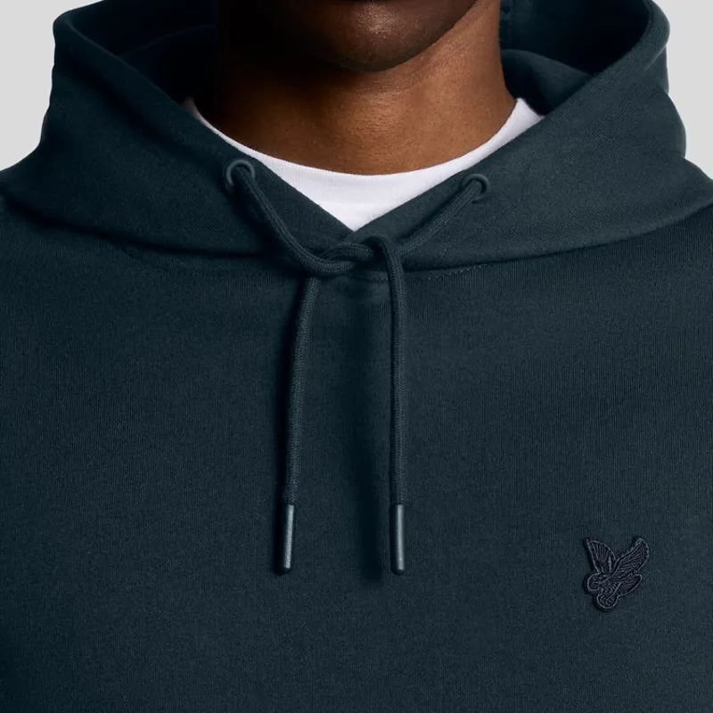 Lyle and Scott Interlock Pullover Hoodie - Carbon-1