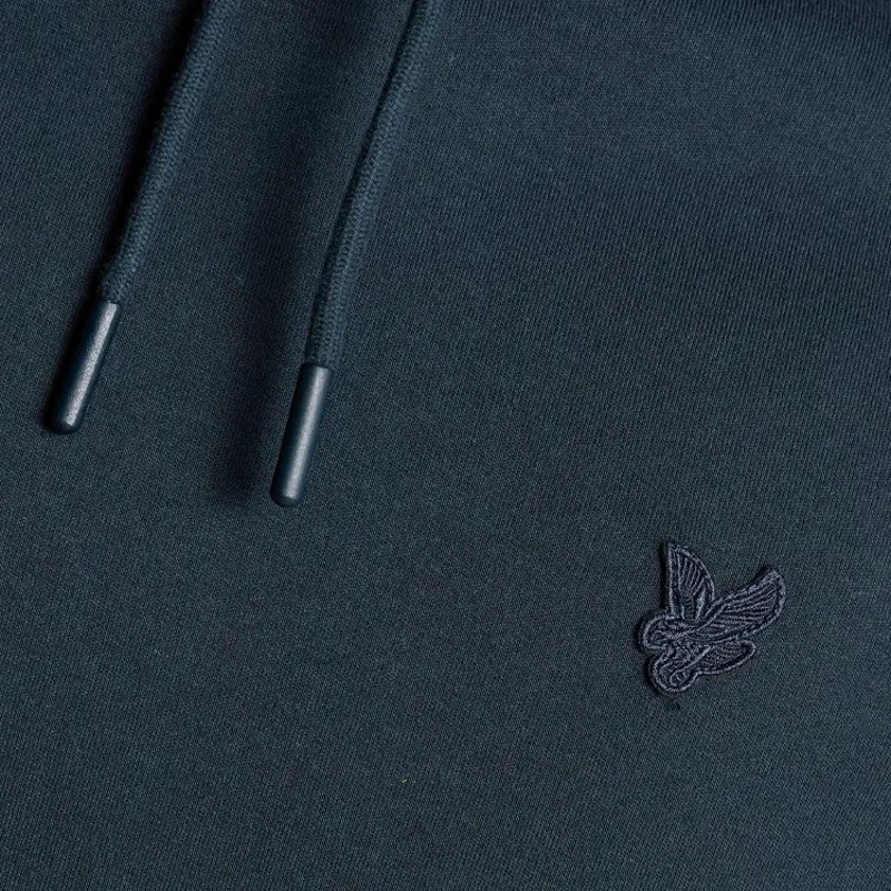 Lyle and Scott Interlock Pullover Hoodie - Carbon-2