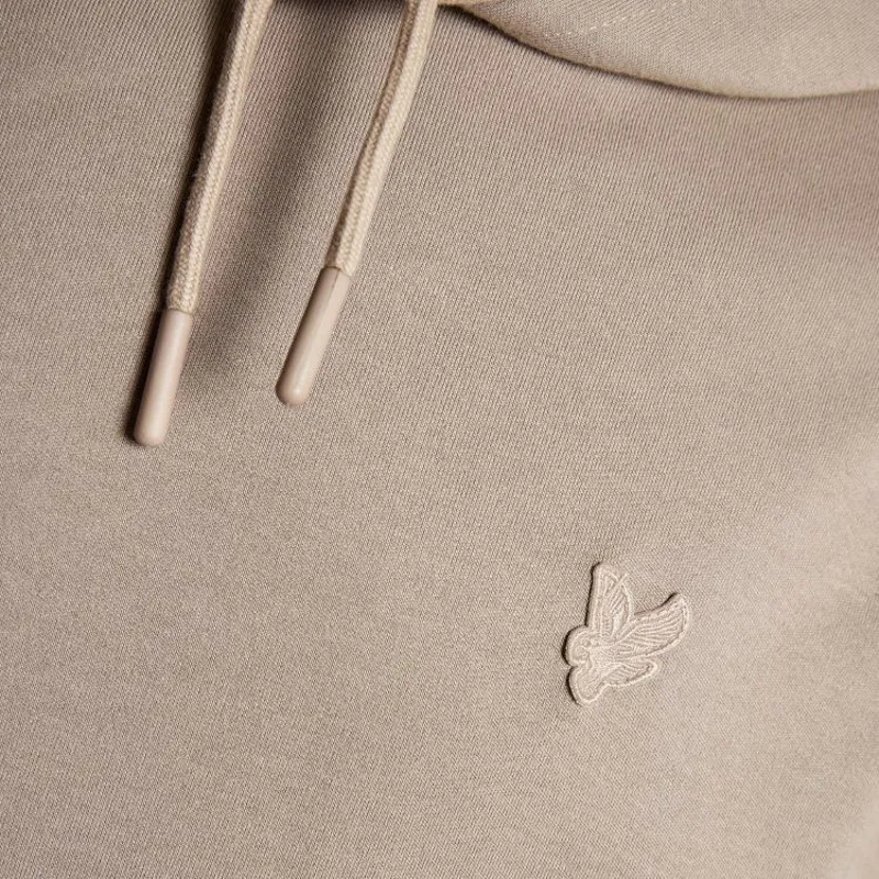 Lyle and Scott Interlock Pullover Hoodie - Cobblestone-2