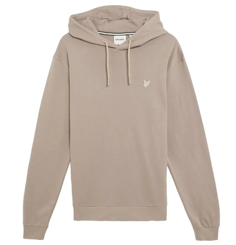 Lyle and Scott Interlock Pullover Hoodie - Cobblestone