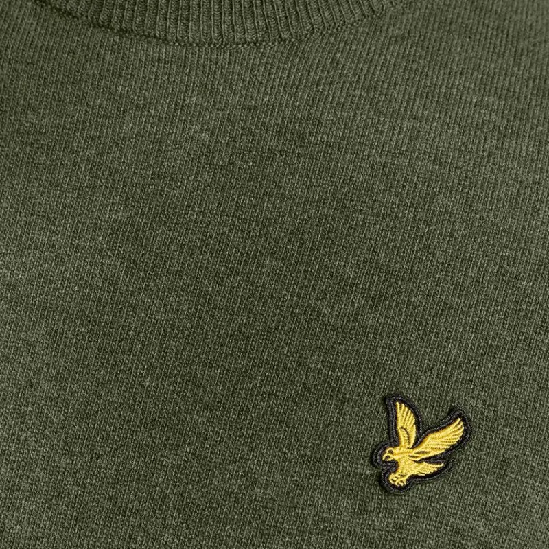 Lyle and Scott Lambswool Blend Crew Neck Jumper - Deep Depths Marl-2