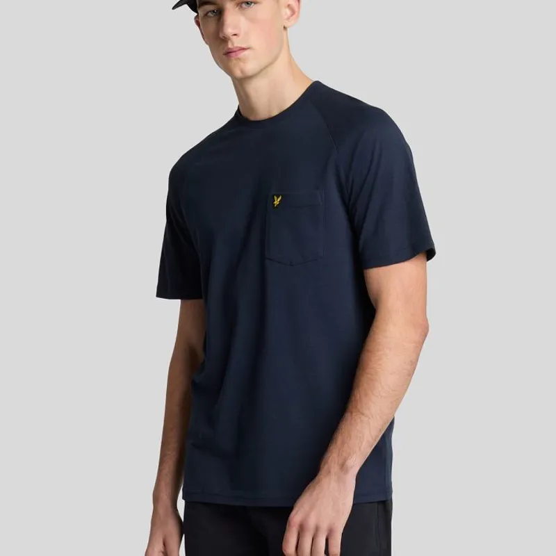 Lyle and Scott Linen Blend Raglan T-Shirt - Dark Navy-1